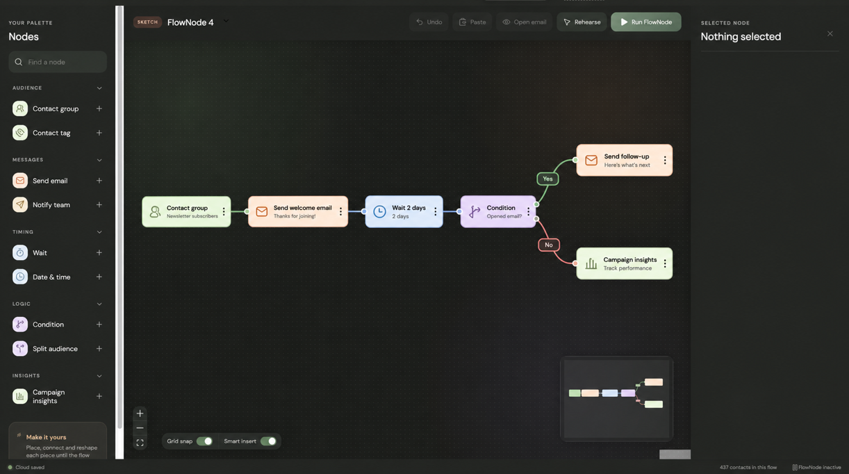 FlowNode app interface preview 1
