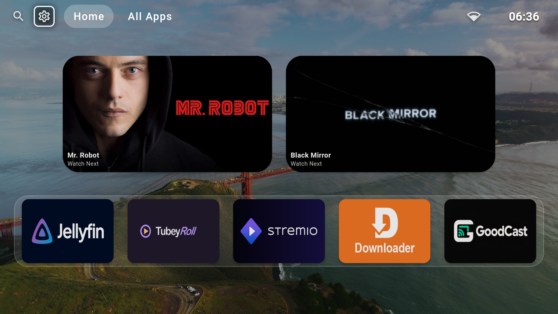 GoodTV Launcher app interface preview 1