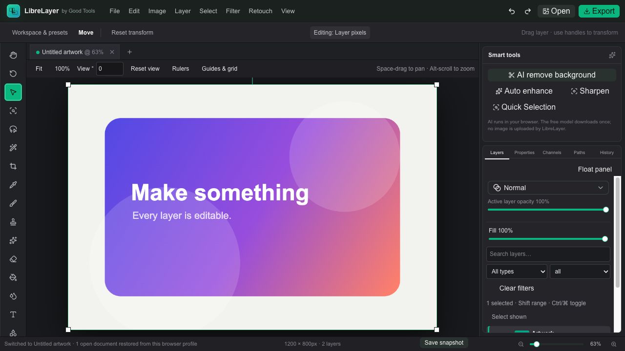 LibreLayer app interface preview 1