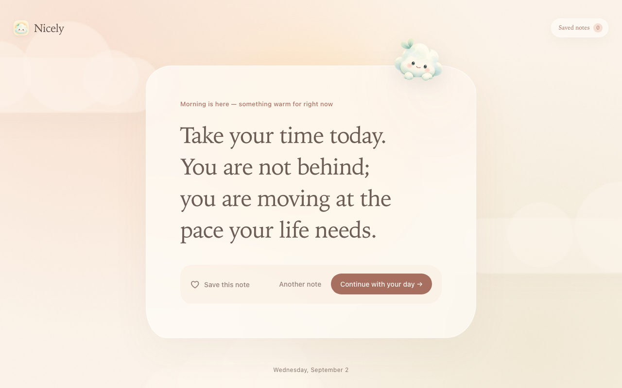 Nicely app interface preview 1